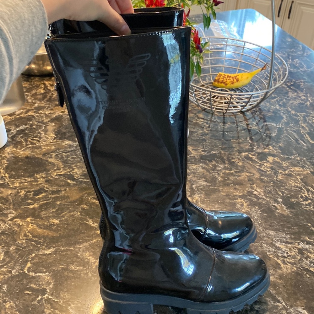 Giorgio Armani leather boots boots
